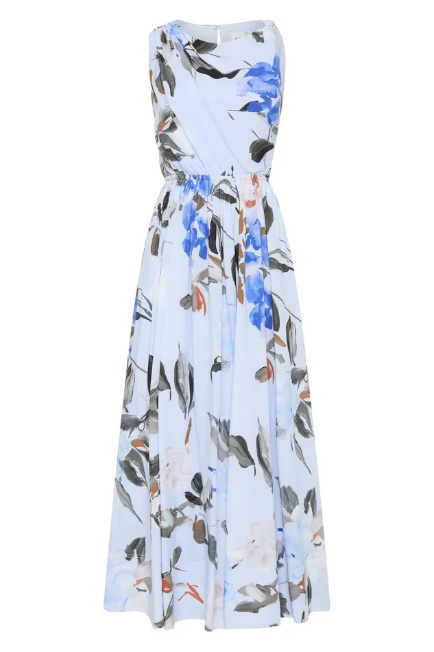 Women Abbey Twisted Midi Dress Divine Orchid Aje Dresses