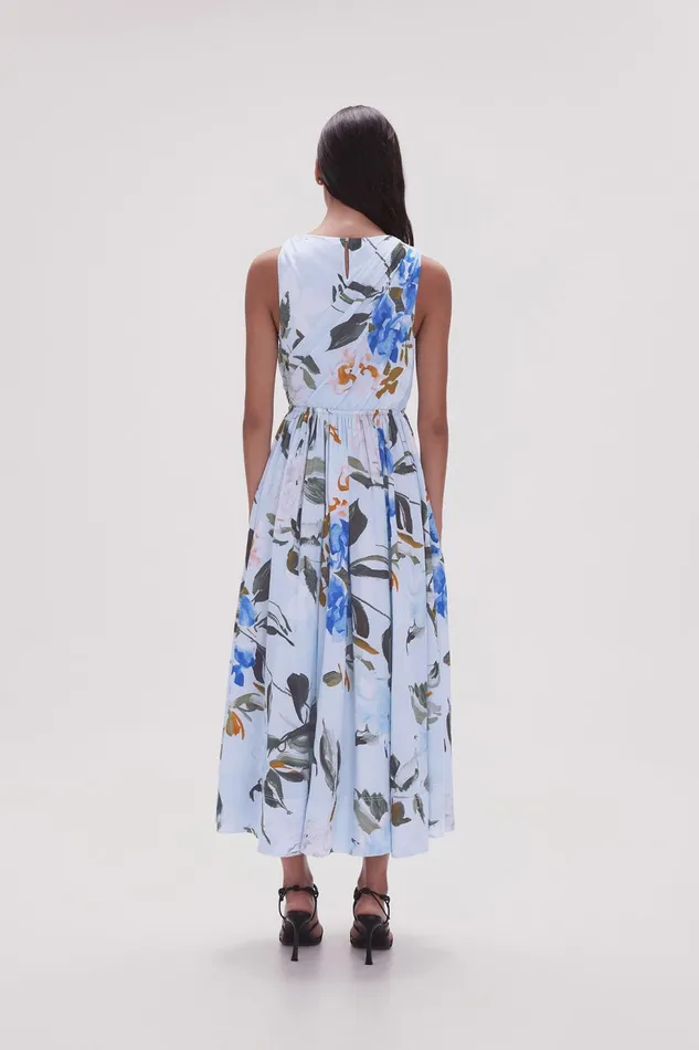 Women Abbey Twisted Midi Dress Divine Orchid Aje Dresses