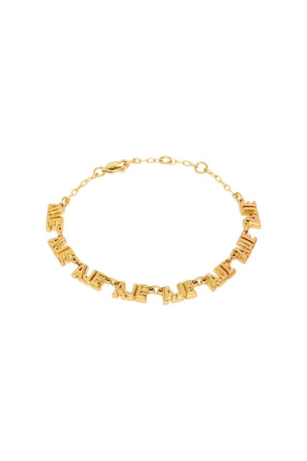 Women Aje Block Logo Bracelet Gold Aje Jewellery