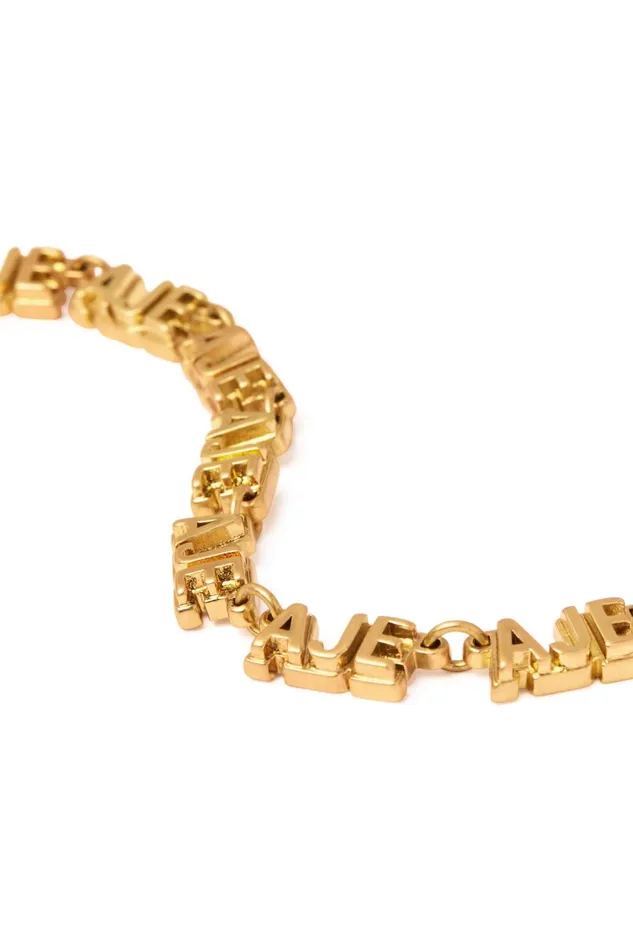 Women Aje Block Logo Bracelet Gold Aje Jewellery