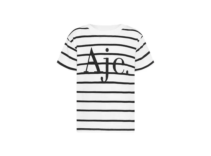 Women Aje Kids Tee Blackwhite Stripe Aje Tees