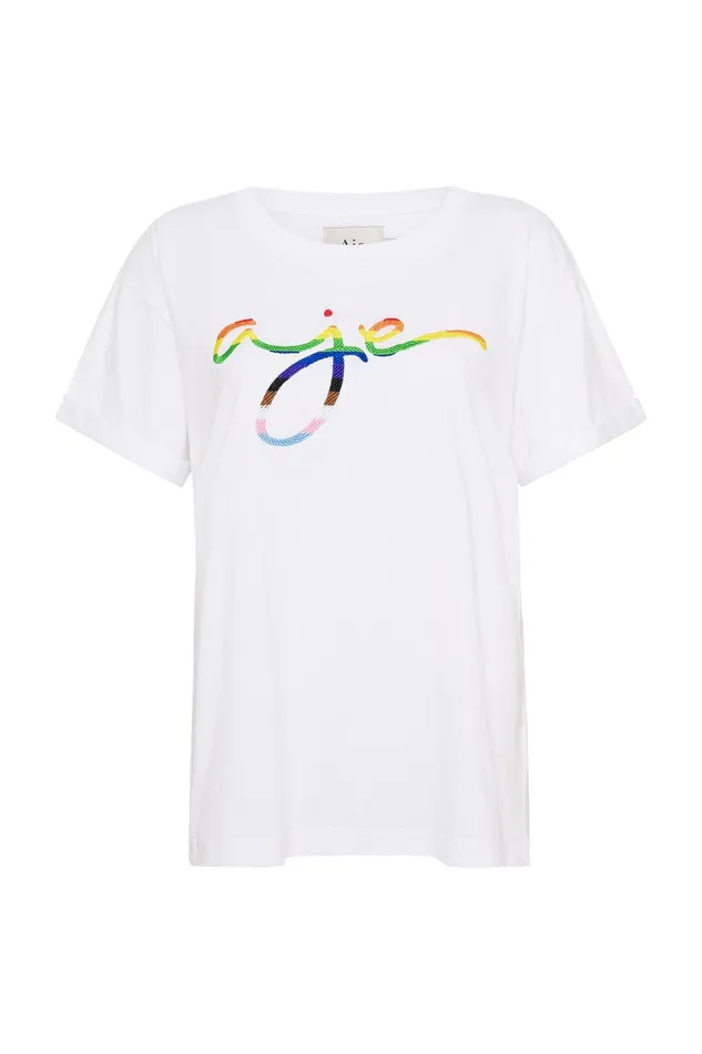 Women Aje X Aje Athletica Pride Tee White Aje Tees