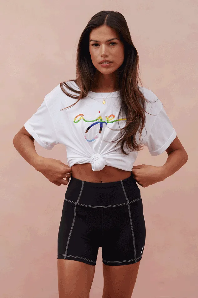 Women Aje X Aje Athletica Pride Tee White Aje Tees
