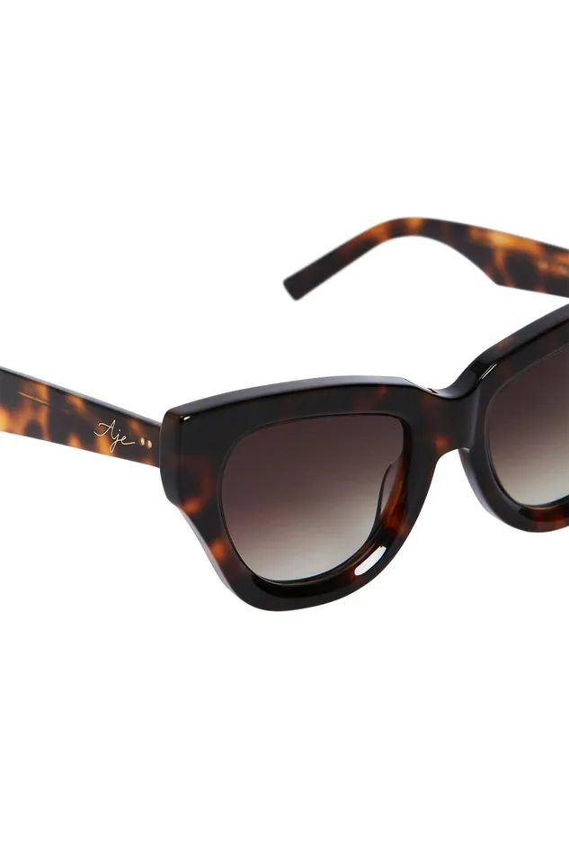Women Aje X Local Supply The Catfarer Sunglasses Tortbrown Gradient Aje Sunglasses