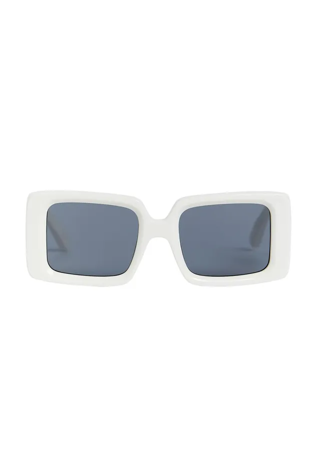 Women Aje X Local Supply The Square Sunglasses Whitegrey Lens Aje Sunglasses