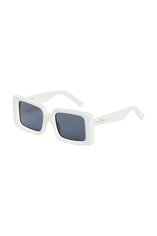 Women Aje X Local Supply The Square Sunglasses Whitegrey Lens Aje Sunglasses