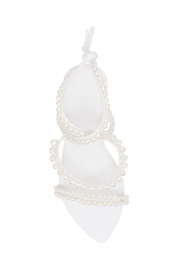 Women Alba Pearl Sculptural Heel White Aje Shoes