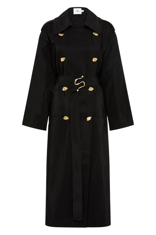 Women Altitude Trench Coat Black Aje Blazers Jackets and Coats