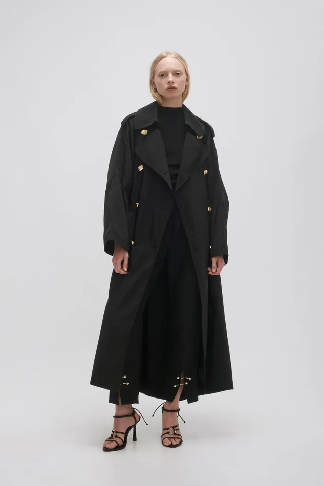 Women Altitude Trench Coat Black Aje Blazers Jackets and Coats