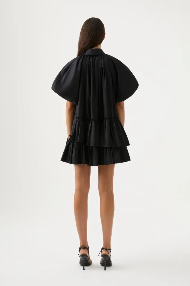 Women Ambience Smock Mini Dress Black Aje Dresses