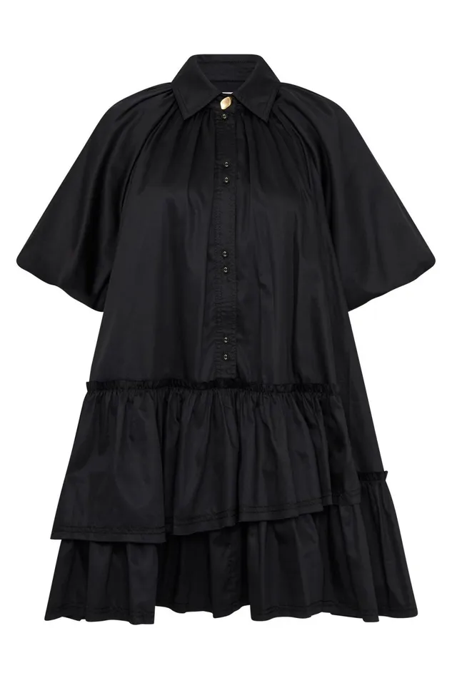Women Ambience Smock Mini Dress Black Aje Dresses