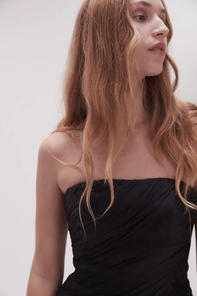 Women Anima Ruched Mini Dress Black Aje Dresses