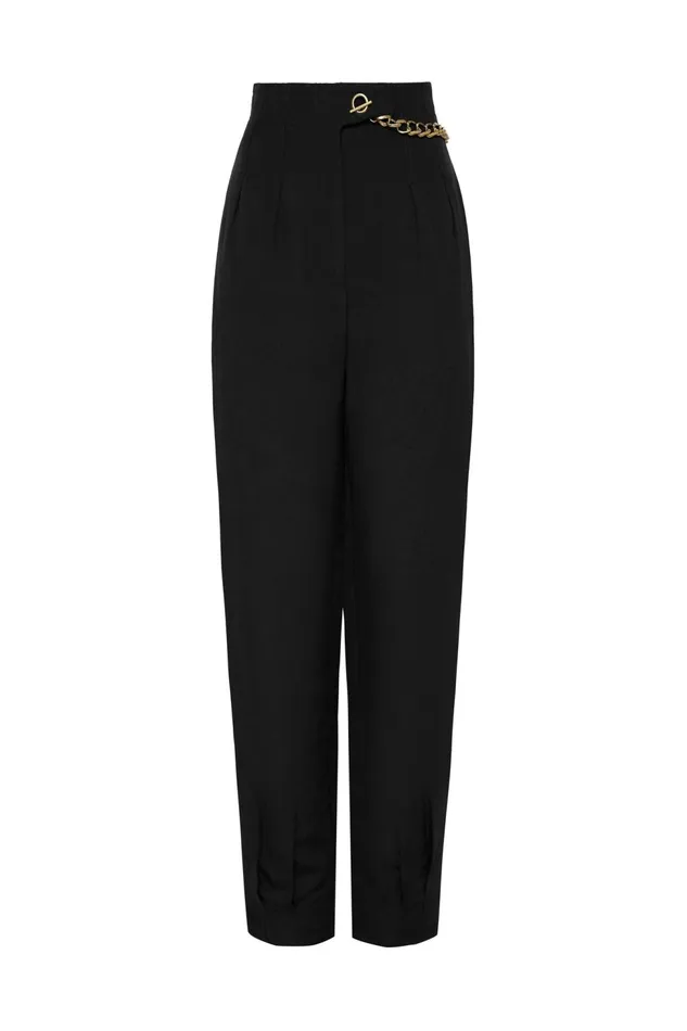 Women Annabelle Chain Link Pant Black Aje Pants