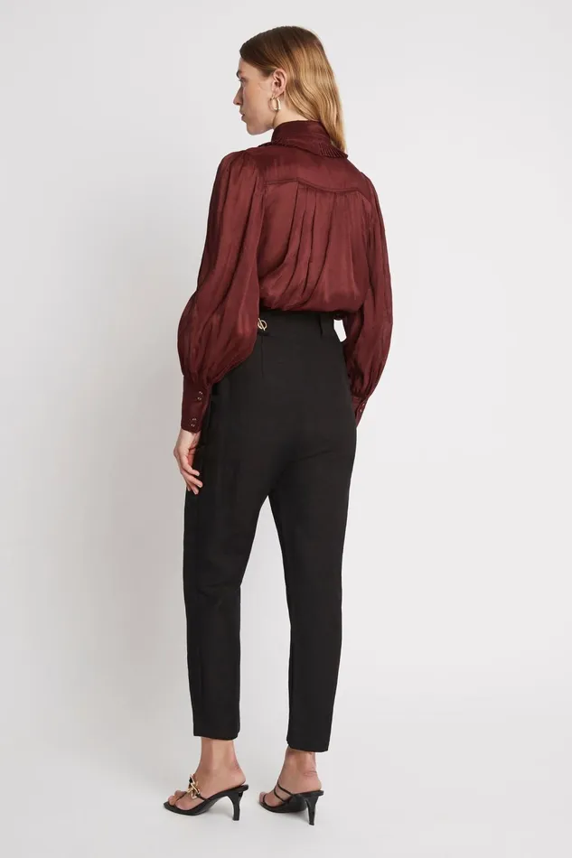 Women Annabelle Chain Link Pant Black Aje Pants
