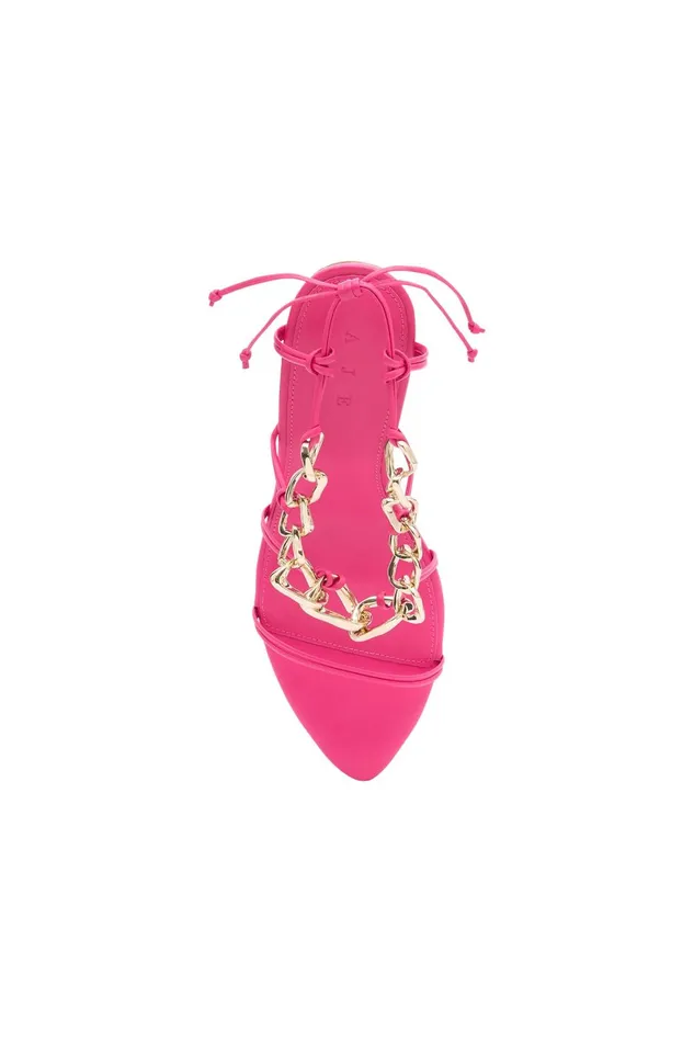 Women Astrid Chain Heel Fuchsia Aje Shoes