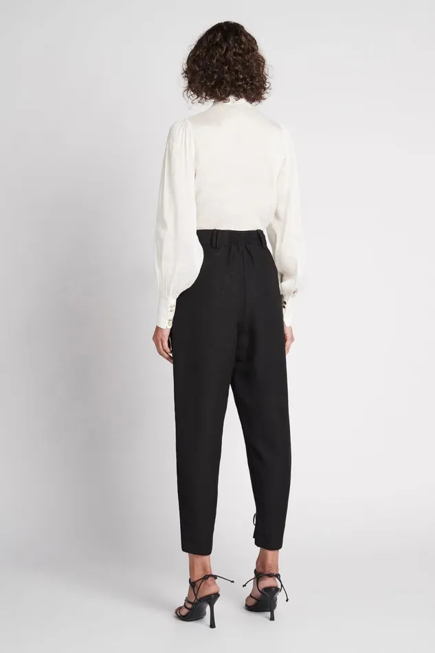 Women Aurora LaceUp Pant Black Aje Pants