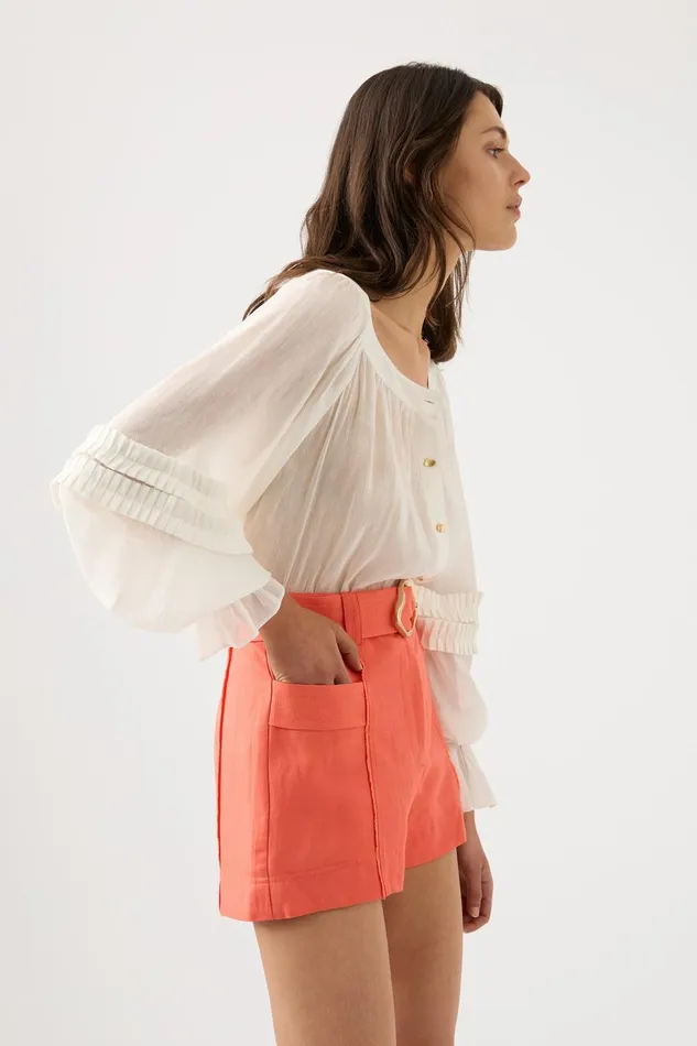 Women Aurora Pinstitch Utility Short Coral Aje Shorts