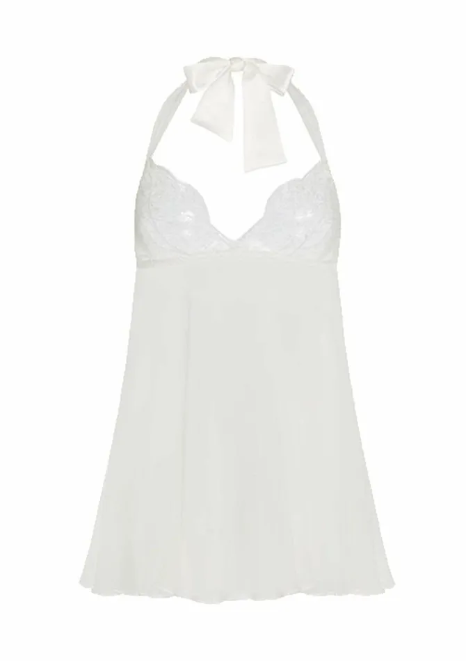 Women Babydolls Gilda and Pearl Ava Silk Babydoll Ivory