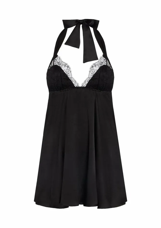 Women Babydolls Gilda and Pearl Lovers Of Montparnasse Silk Babydoll Black
