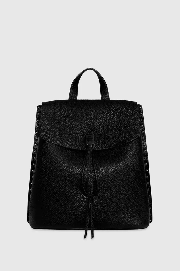 Women Backpacks Rebecca Minkoff Darren Signature Backpack Blackblack Shellac