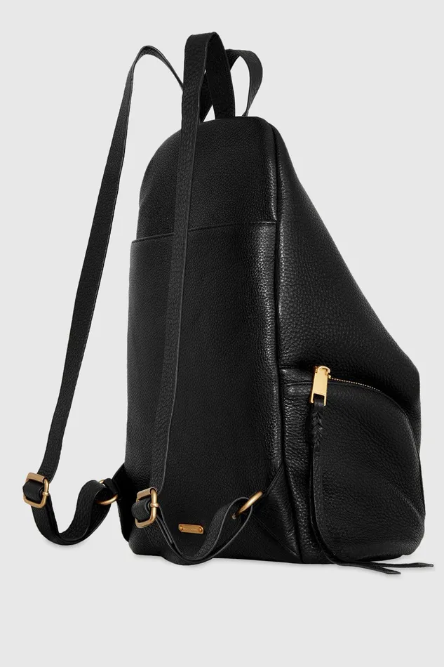 Women Backpacks Rebecca Minkoff Jumbo Julian Backpack Blackantique Brass