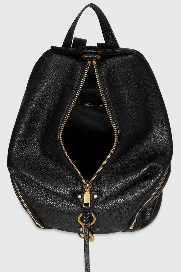 Women Backpacks Rebecca Minkoff Jumbo Julian Backpack Blackantique Brass
