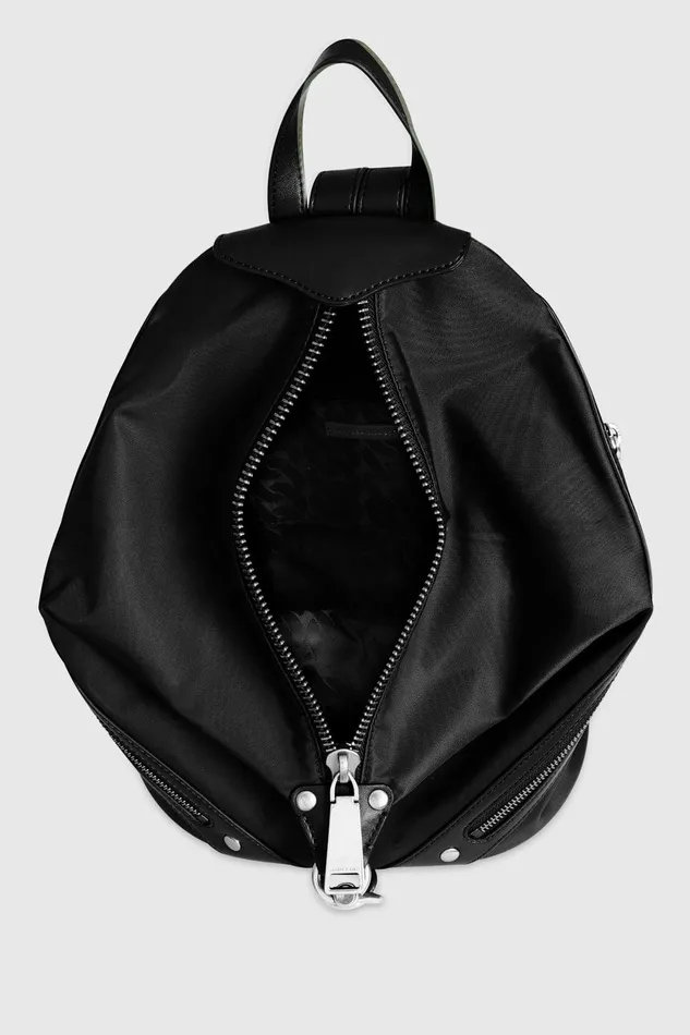 Women Backpacks Rebecca Minkoff Nylon Medium Zip Julian Backpack Blacksilver Women Backpacks Rebecca Minkoff Nylon Medium Zip Julian Backpack Blacksilver