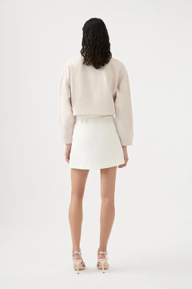 Women Beacon Utility Mini Skirt Ivory Aje Skirts