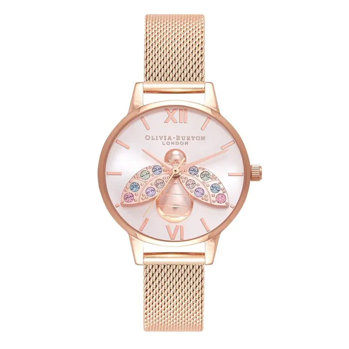 Women Bee Watches Olivia Burton Rainbow Bee Womens Watch 30mm