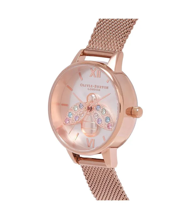 Women Bee Watches Olivia Burton Rainbow Bee Womens Watch 30mm