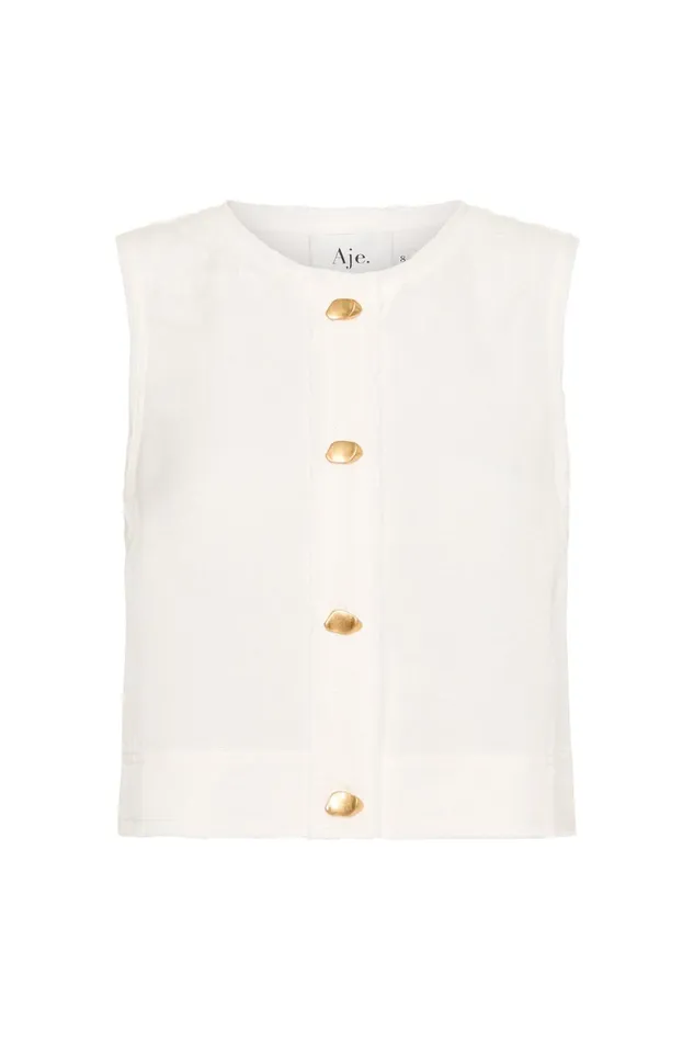 Women Bessie Shell Top Ivory Aje Tops