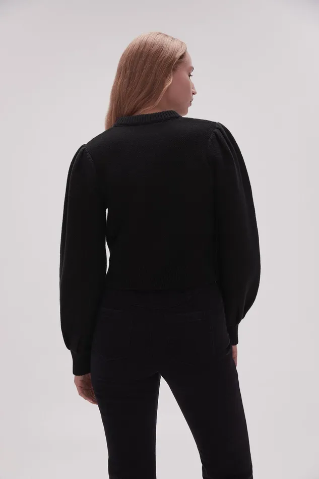 Women Betsy Logo Jumper Blackivory Aje Knitwear and Jumpers