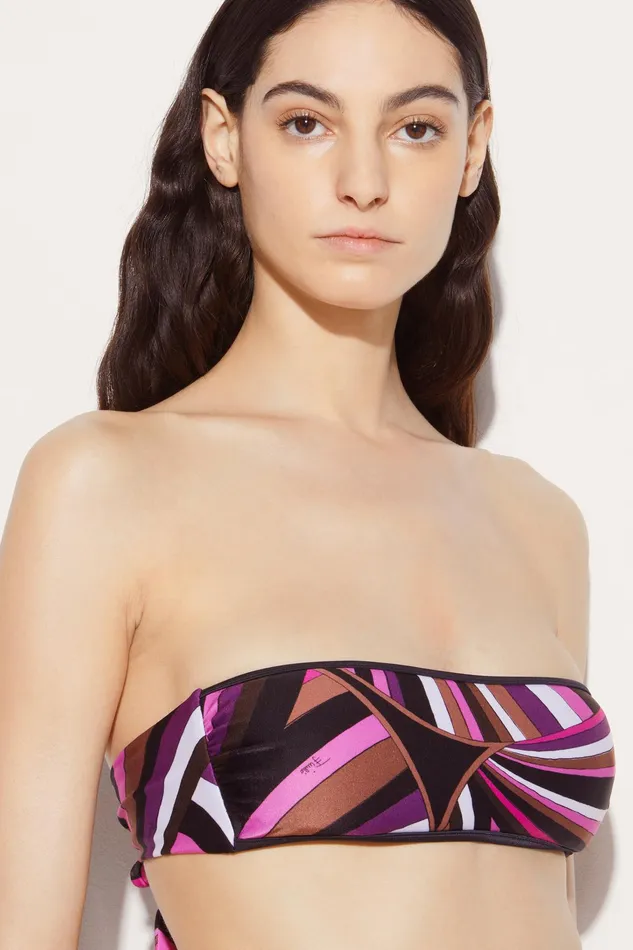 Women Bikini PUCCI IridePrint Bandeau Bikini Top