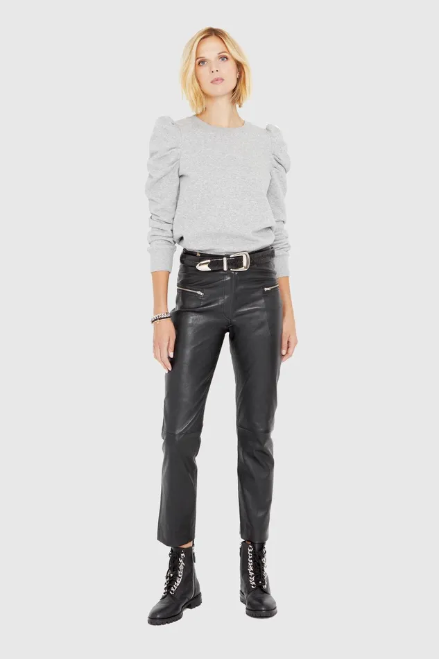 Women Bottoms Rebecca Minkoff Poppy Leather Legging Black Women Bottoms Rebecca Minkoff Poppy Leather Legging Black