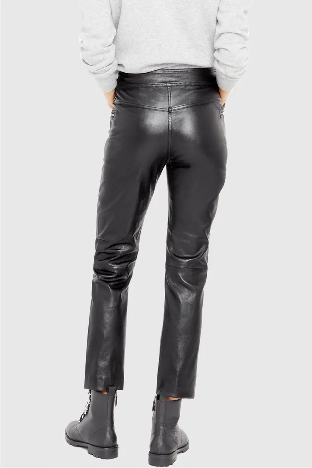 Women Bottoms Rebecca Minkoff Poppy Leather Legging Black Women Bottoms Rebecca Minkoff Poppy Leather Legging Black