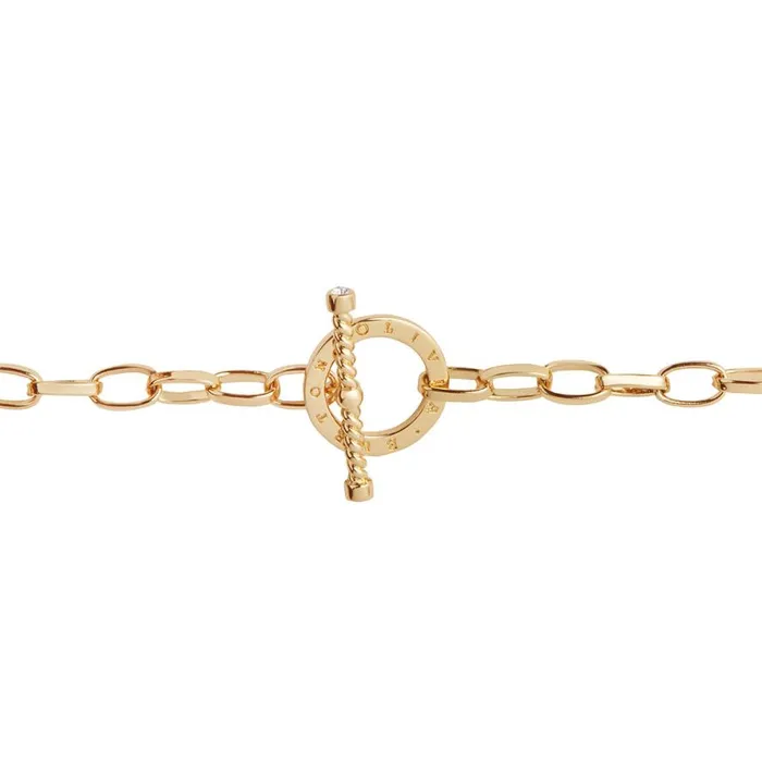 Women Bracelets Olivia Burton Bejewelled TBar Bracelet Gold