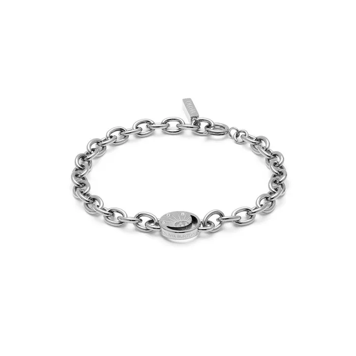 Women Bracelets Olivia Burton Celestial Sun Silver Tone Bracelet