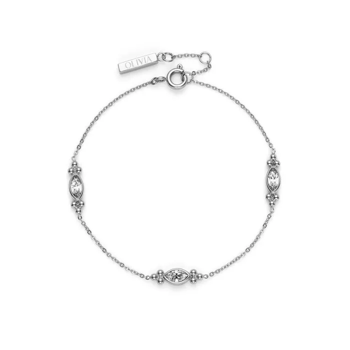 Women Bracelets Olivia Burton Dainty Silver Tone Bracelet