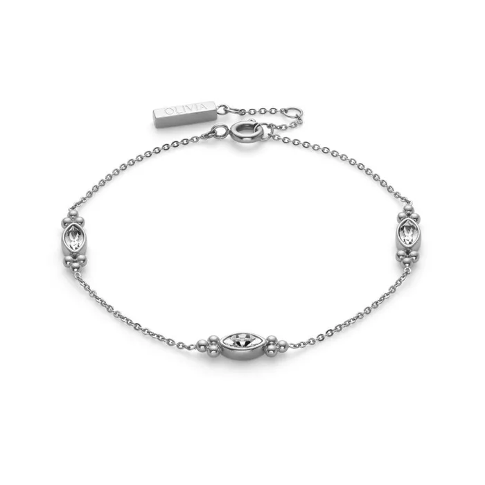 Women Bracelets Olivia Burton Dainty Silver Tone Bracelet