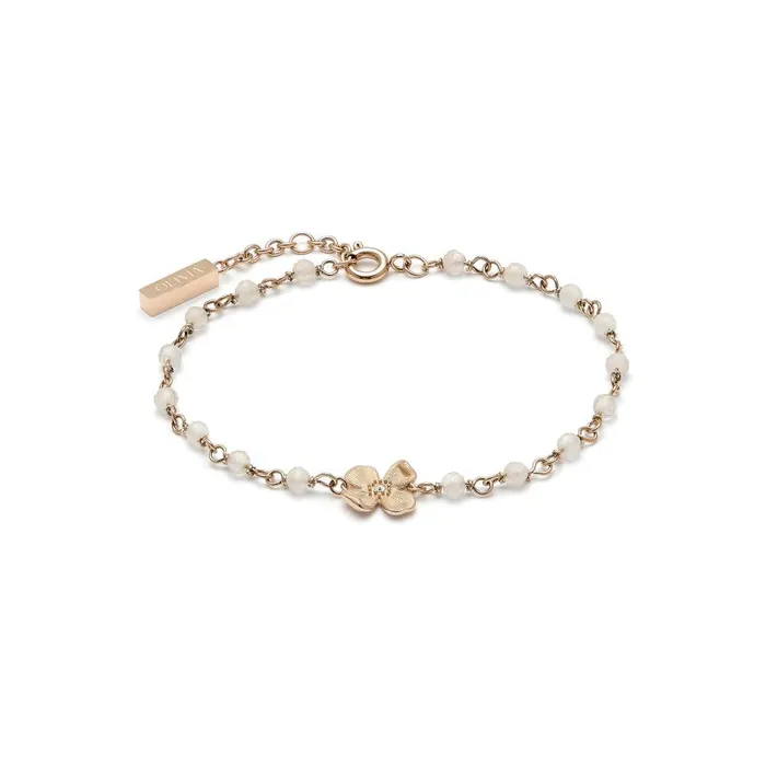 Women Bracelets Olivia Burton Dogwood Rose Gold Plated Beaded Charm Bracelet Women Bracelets Olivia Burton Dogwood Rose Gold Plated Beaded Charm Bracelet