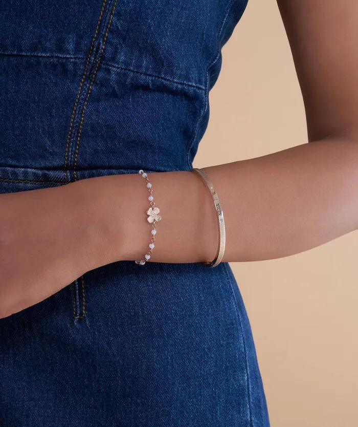 Women Bracelets Olivia Burton Dogwood Rose Gold Plated Beaded Charm Bracelet Women Bracelets Olivia Burton Dogwood Rose Gold Plated Beaded Charm Bracelet