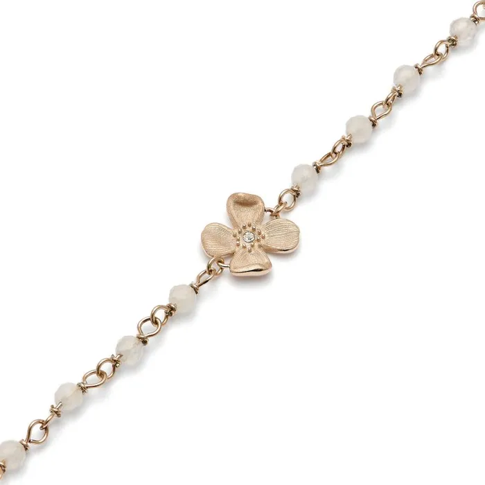 Women Bracelets Olivia Burton Dogwood Rose Gold Plated Beaded Charm Bracelet Women Bracelets Olivia Burton Dogwood Rose Gold Plated Beaded Charm Bracelet