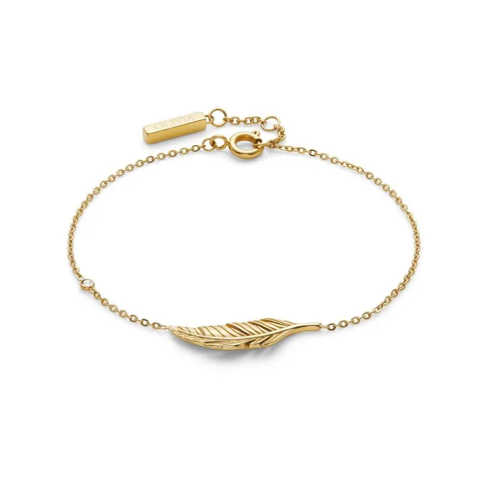 Women Bracelets Olivia Burton Feather Gold Plated Bracelet