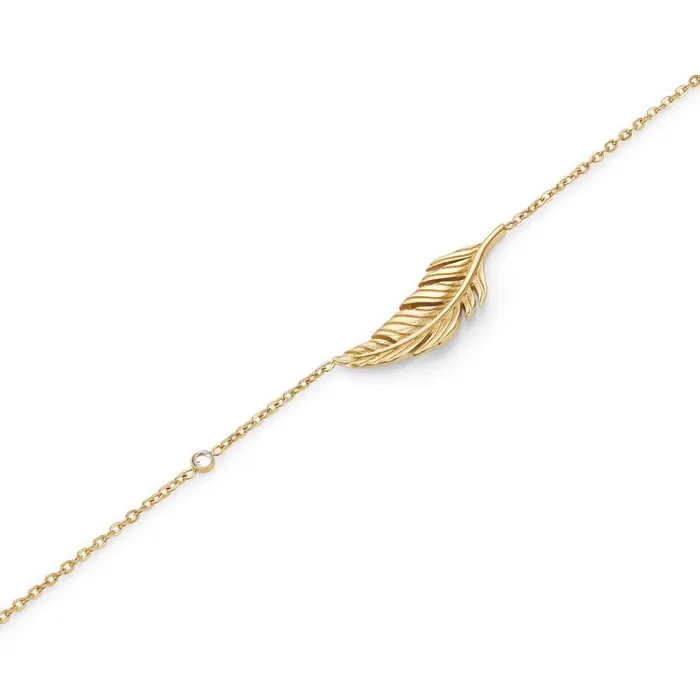 Women Bracelets Olivia Burton Feather Gold Plated Bracelet