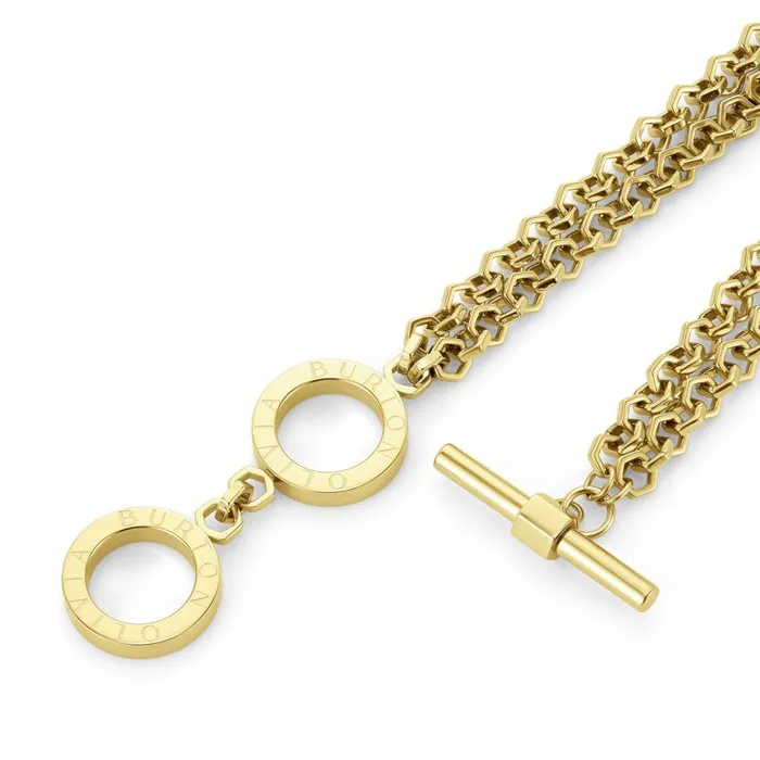 Women Bracelets Olivia Burton Honeycomb Toggle Gold Plated Bracelet