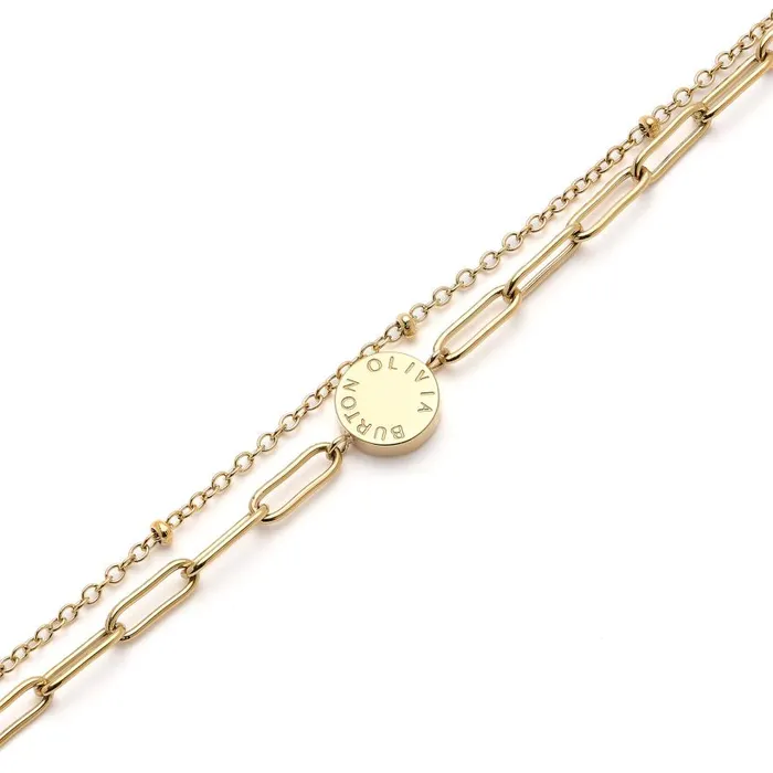Women Bracelets Olivia Burton Illusion Gold Stacking Bracelet