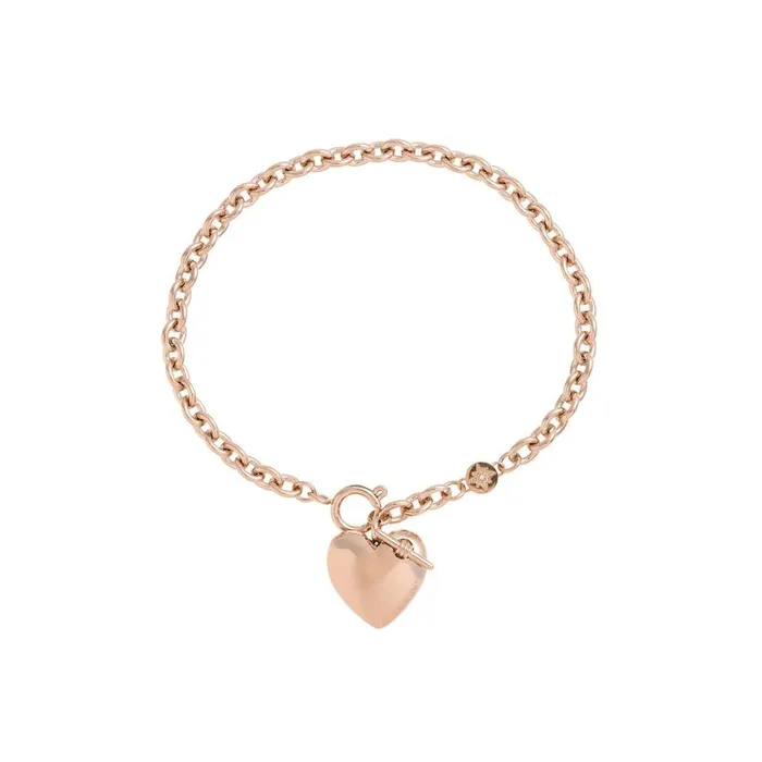 Women Bracelets Olivia Burton Knot Heart Rose Gold Bracelet