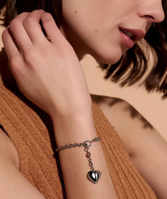 Women Bracelets Olivia Burton Knot Heart Silver Bracelet