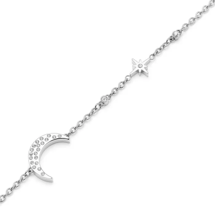 Women Bracelets Olivia Burton North Star and Moon Silver Bracelet