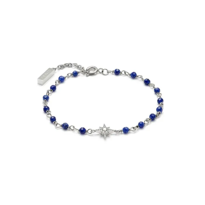 Women Bracelets Olivia Burton North Star Blue and Silver Tone Beaded Charm Bracelet Women Bracelets Olivia Burton North Star Blue and Silver Tone Beaded Charm Bracelet
